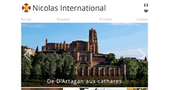 Desktop Screenshot of nicolas-international.com