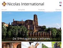 Tablet Screenshot of nicolas-international.com